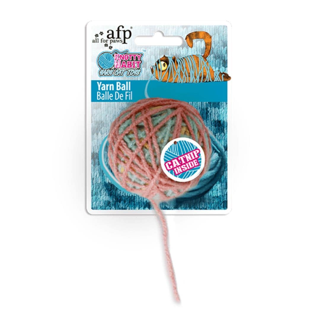 All For Paws Knotty Habit Yarn Ball Toy For Cats Pet Hero