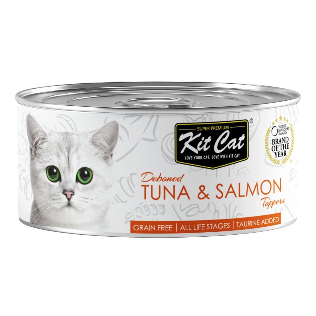 Kit Cat Deboned Tuna & Salmon Aspic Canned Toppers Wet Cat Food Pet Hero