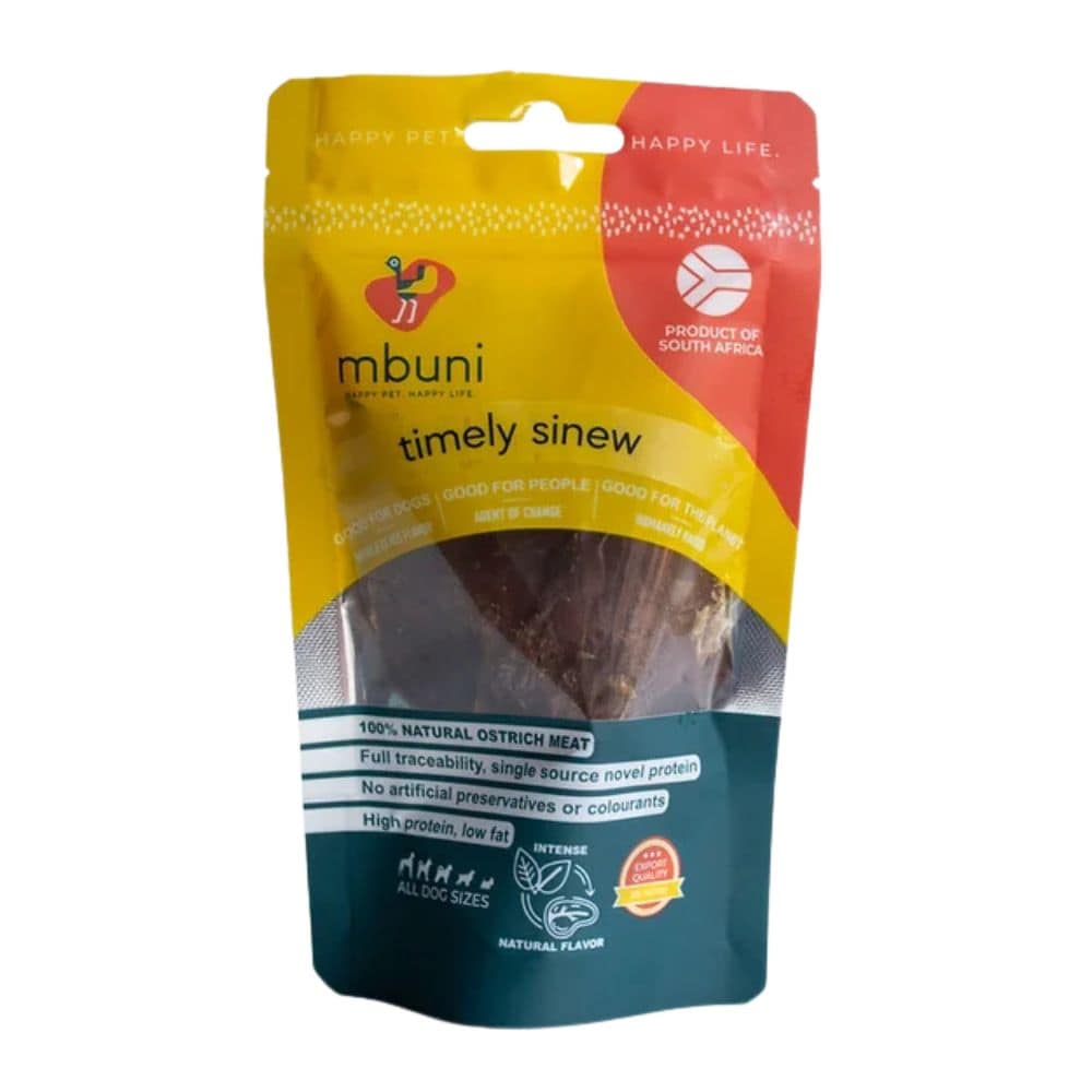 Mbuni Ostrich Timely Sinew Dog Treat | Pet Hero