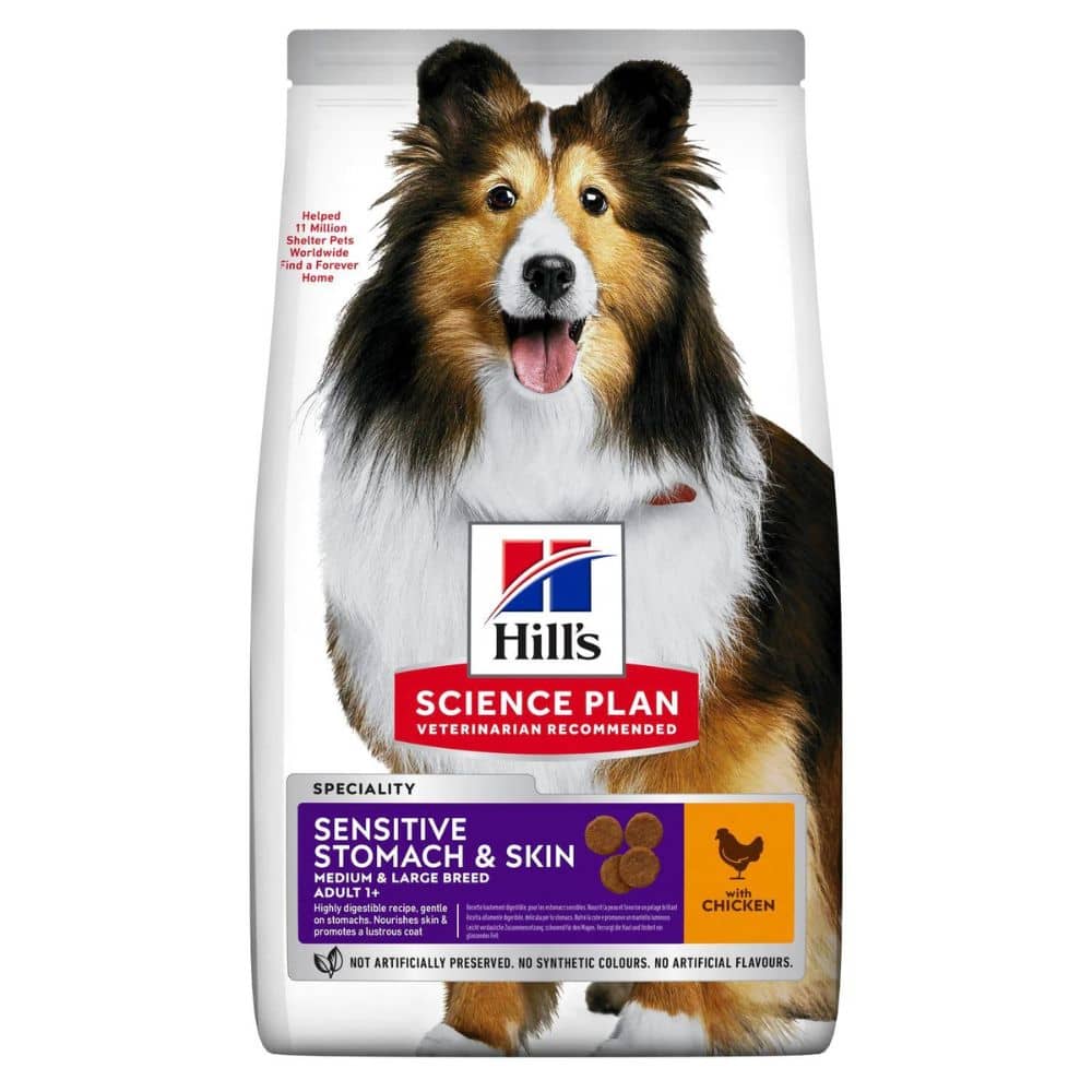 Hill's Adult Sensitive Stomach & Skin Medium Dry Dog Food Chicken | Pet ...