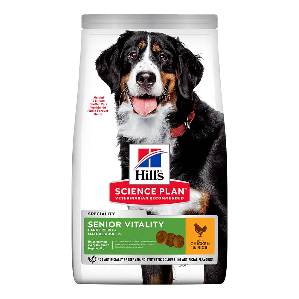 Hill's Science Plan Adult 5+ Senior Vitality Large Breed Dry Dog Food ...