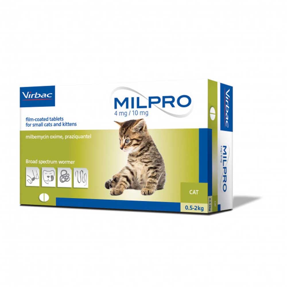 Virbac Milpro Kitten & Cat Deworming Tablet 02kg Pet Hero