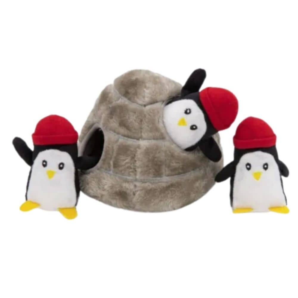 Zippy Paws Penguin Cave Burrow - Festive  Pet Hero