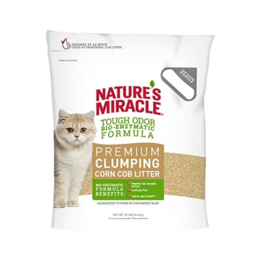 Nature's Miracle Premium Clumping Corn Cob Cat Litter (BioEnzymatic Formula) Pet Hero